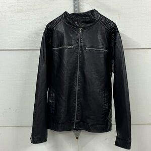 PROJECT RAW Faux leather lined jacket